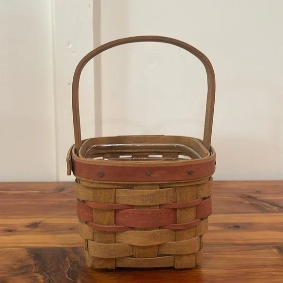 Vtg Longaberger 1986 Christmas Collection Candy Cane Basket - Picture 6 of 8